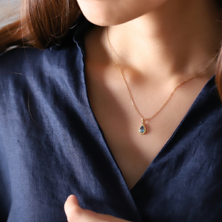 楽天市場】18金 ペンダントトップ k18 レディース シンプル しずく型