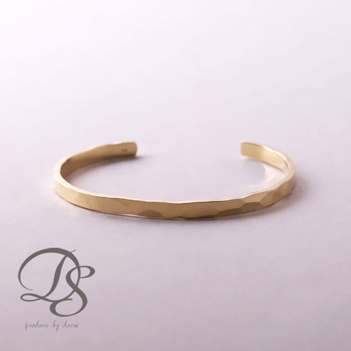 楽天市場】k18 バングル 地金 18k ブレスレット 18金 レディース 槌目