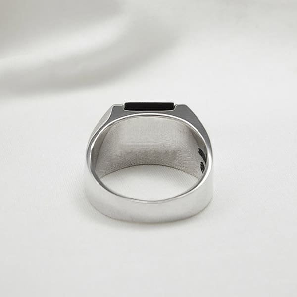 楽天市場】オニキス シルバー 925 指輪 リング 名入れ 刻印 メンズ 10