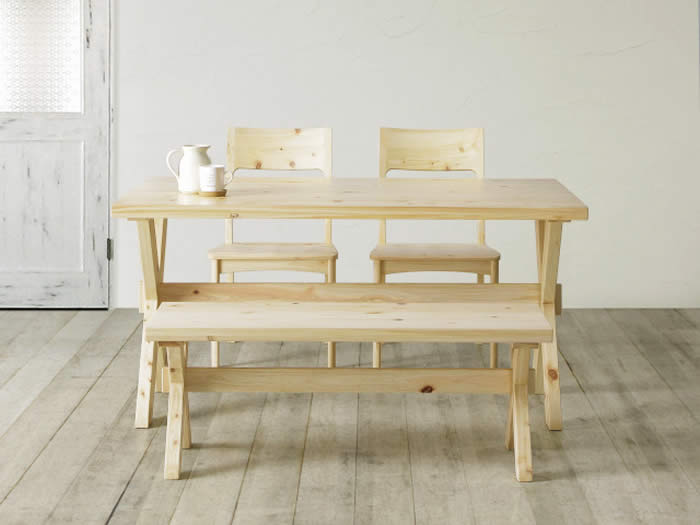 楽天市場】【送料無料】国産ヒノキ 凪 ダイニング4点セット《140