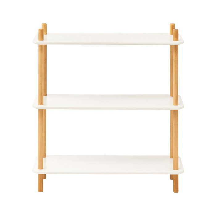 楽天市場】オープンラック 3段 幅80cm 高さ85.5cm 北欧 シェルフ