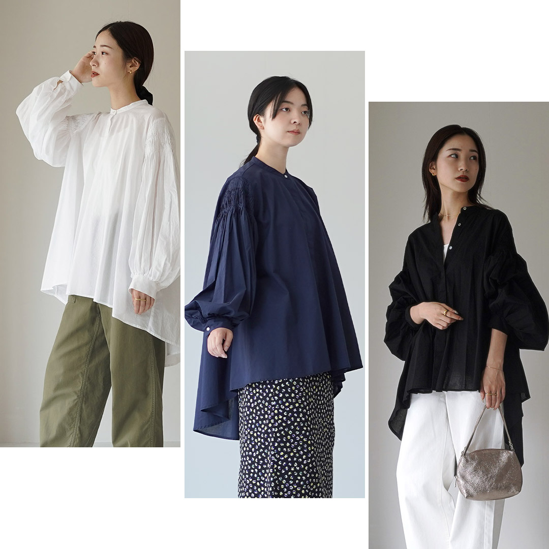 楽天市場】mizuiro ind（ミズイロインド） ピンタック パフスリーブ