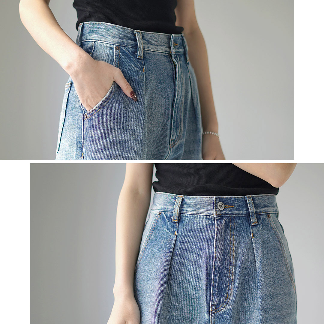 最終価格【YENN】ハイライズタックワイドパンツ／ピンク38 YENN