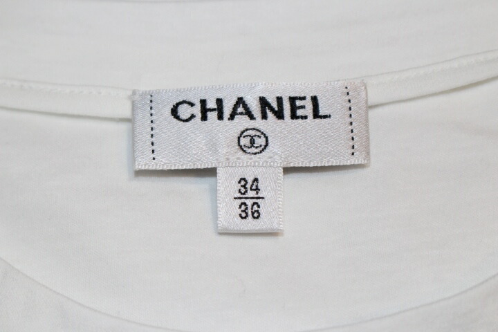 楽天市場】CHANEL シャネル 半袖Tシャツ レディース34/36 ホワイト