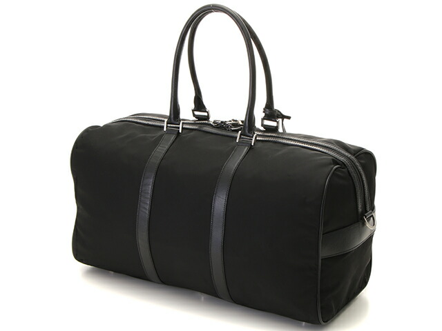 楽天市場】PRADA プラダ ボストンバッグ ブラック ナイロン レザー