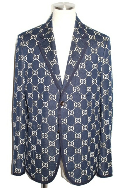 楽天市場】【送料無料】GUCCI グッチ ジャケット メンズ 54 ネイビー