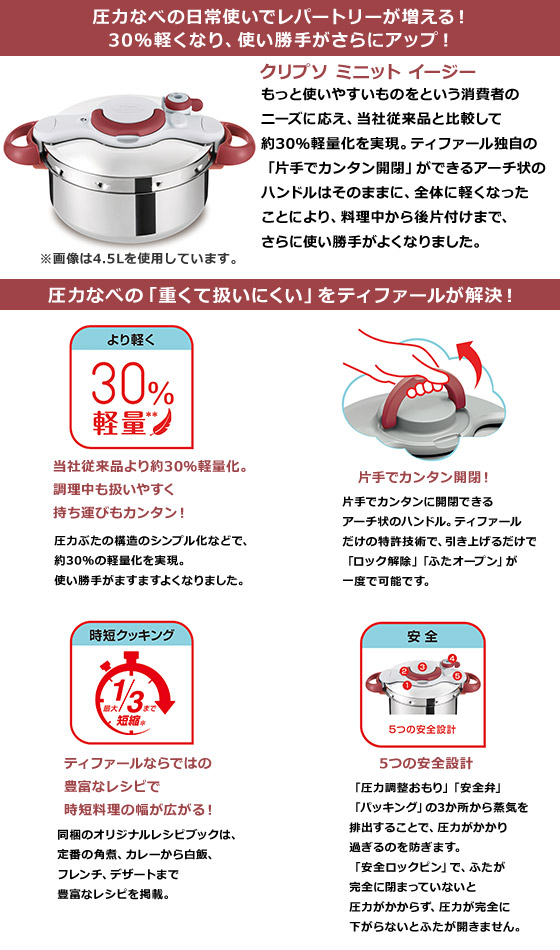 楽天市場】【4時間クーポン3/4】ティファール 圧力鍋 クリプソ