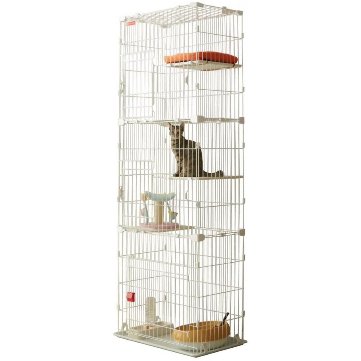 アイリスオーヤマ スリムキャットケージ 3段 PSCC-753 (キャットタワー