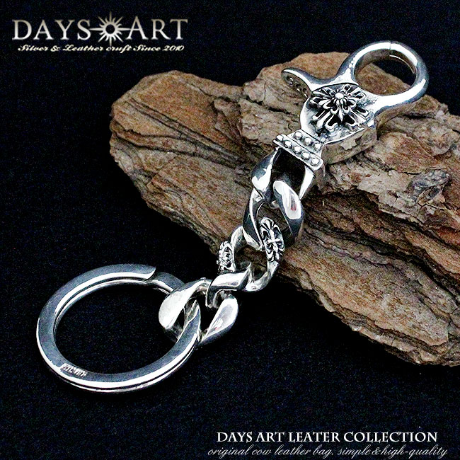 楽天市場】シルバー925 シルバーキーチェーン アイアンクロスクロス