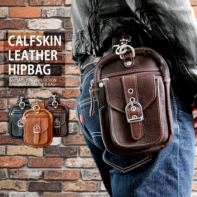 楽天市場】本革 レザーバッグ ベルトポーチ レザーヒップバッグ