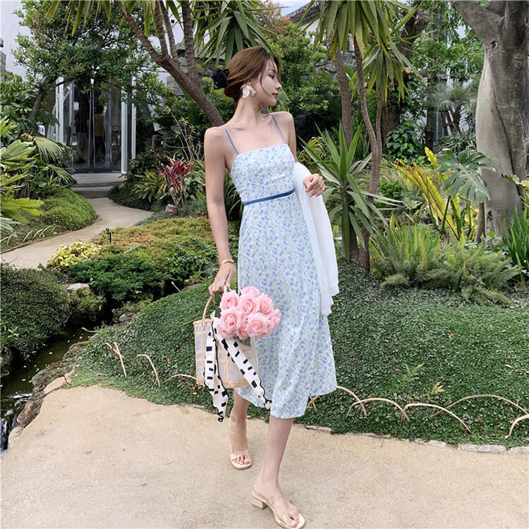 楽天市場】ワンピース レディース 花柄 キャミソール 大柄 小花柄 膝丈