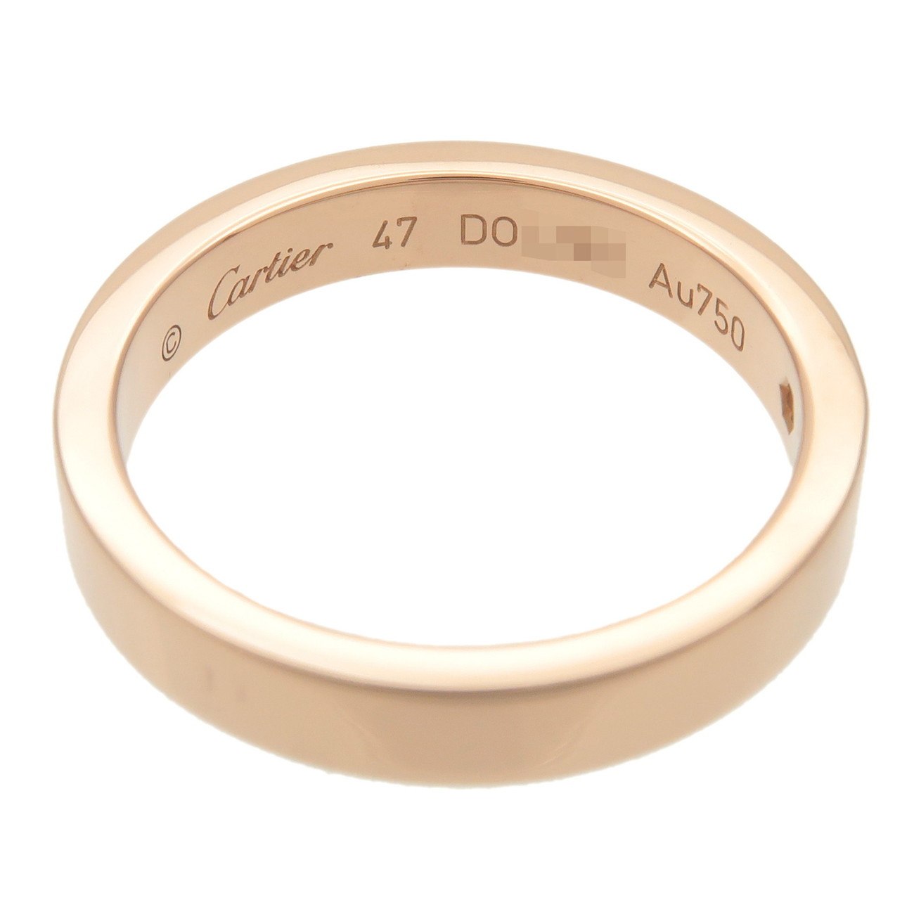 カルティエ リング 47 エングレーブド K18PG ダイヤ ブランド 7号