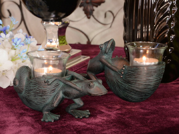 楽天市場】Frog Conch フロッグコンク カエルが運ぶキャンドルホルダー