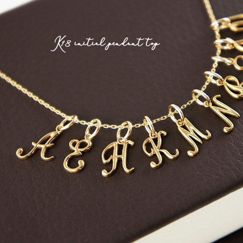 楽天市場】k18 ゴールド ネックレス ペンダントトップ イニシャル