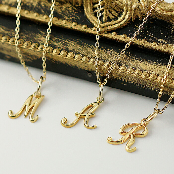 楽天市場】k18 ゴールド ネックレス ペンダントトップ イニシャル