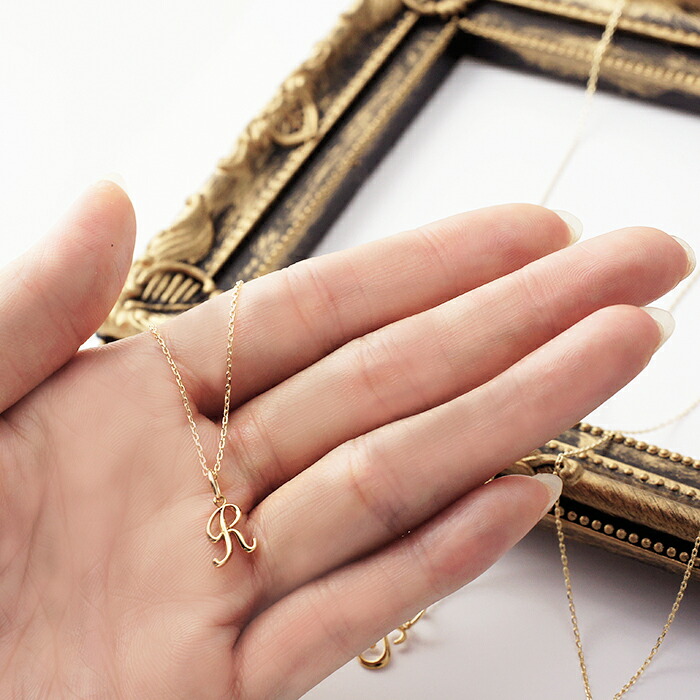 楽天市場】k18 ゴールド ネックレス ペンダントトップ イニシャル