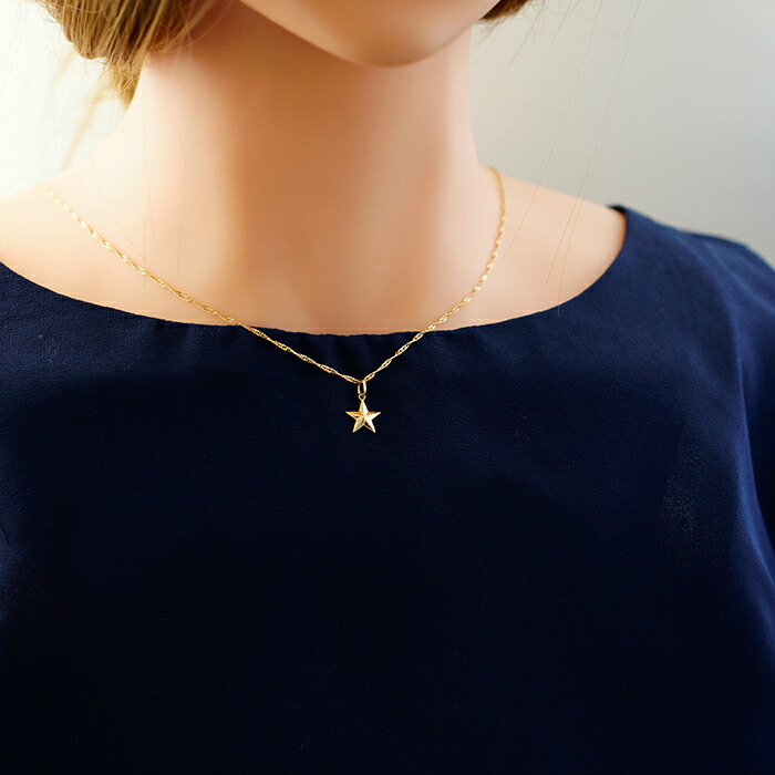 楽天市場】k18 ゴールド ネックレス ペンダントトップ 星 スター