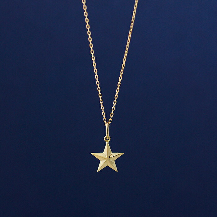 楽天市場】k18 ゴールド ネックレス 星 スター 18金 お守りジュエリー