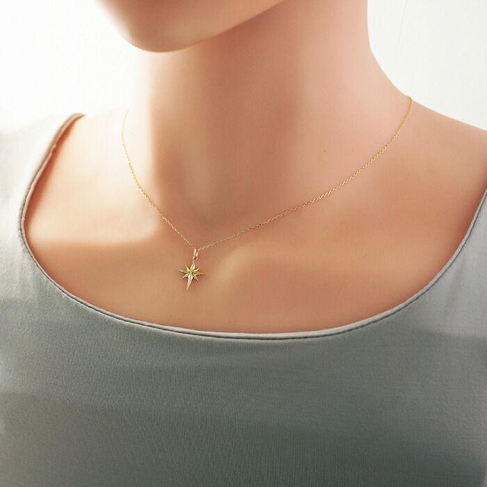 楽天市場】k18 ゴールド ネックレス ペンダントトップ スター 北極星