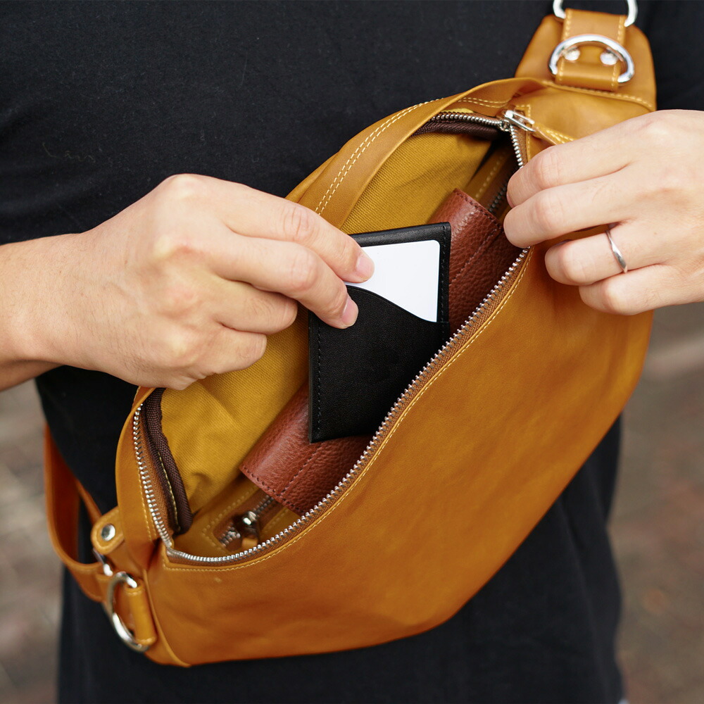 楽天市場】ボディバッグ イタリアンレザー 大容量 メンズ レディース