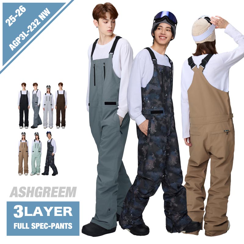 楽天市場】25-26 スノーボード ウェア ビブパンツ 単品 AGP3L-232NW