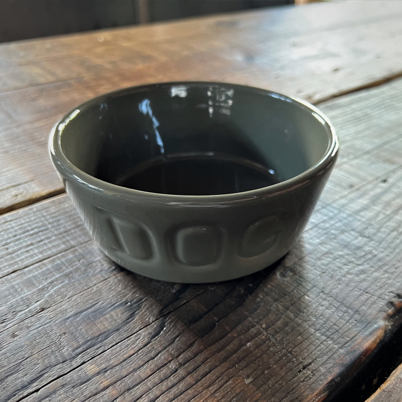楽天市場】BAUER POTTERY Dog Bowl SサイズShiitakeシイタケ(犬用食器
