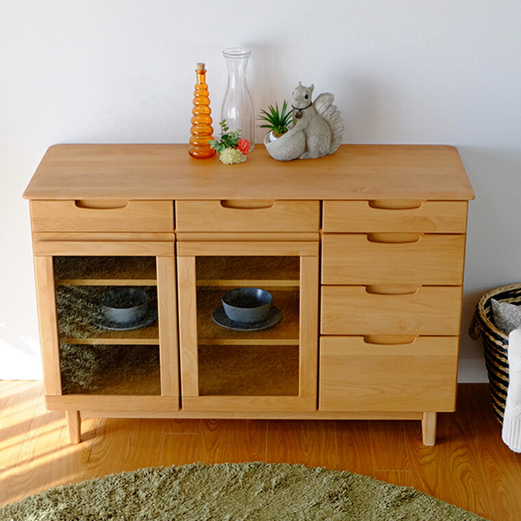 楽天市場】【期間限定4500円引き】サイドボード 食器棚 ガラス戸