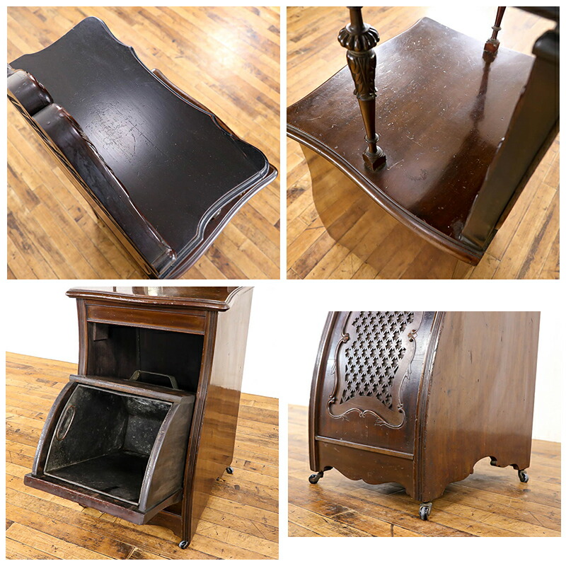 楽天市場】アンティーク 家具 コールボックス ダストボックス ゴミ箱