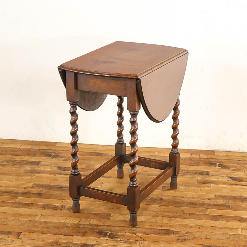 英国アンティーク木製チルトトップテーブル/折畳式机/サイドテーブル