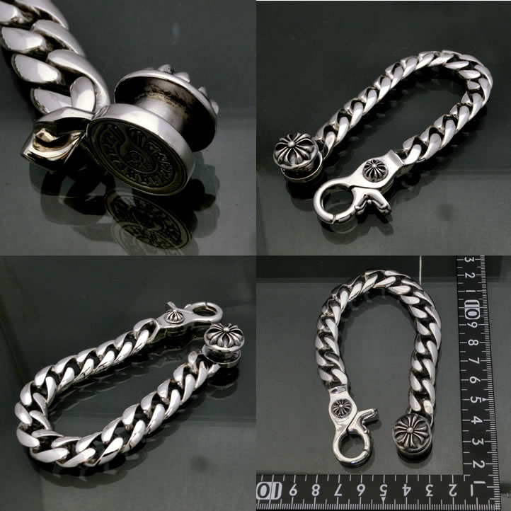 ブレスレット 925.シルバーゴシックチェーン 漆黒調 ブレスレット 925