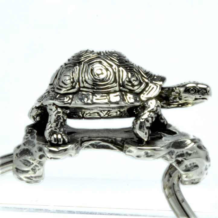 楽天市場】銀の亀 ゾウガメキーリング 銀製 シルバー925 Silver925