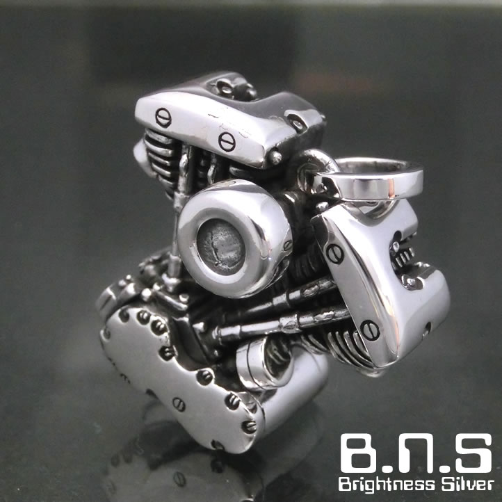 楽天市場】Vツインバイクエンジンペンダント シルバー925 銀