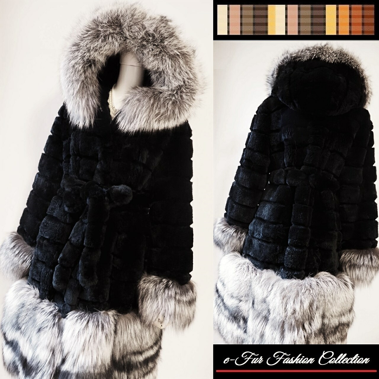 楽天市場】シルバーフォックスファー＆レッキスリアルファーコート