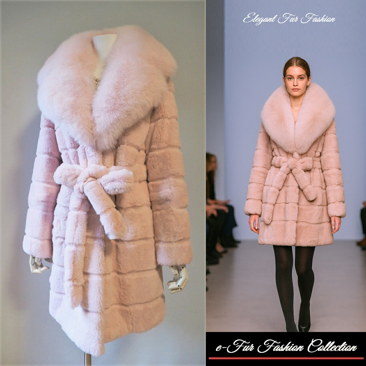 楽天市場】桜ピンクフォックスファー×シェアードレッキス毛皮コート