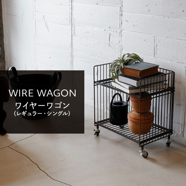 楽天市場】ワイヤーワゴン (レギュラー・シングル) 2段 キャスター付き
