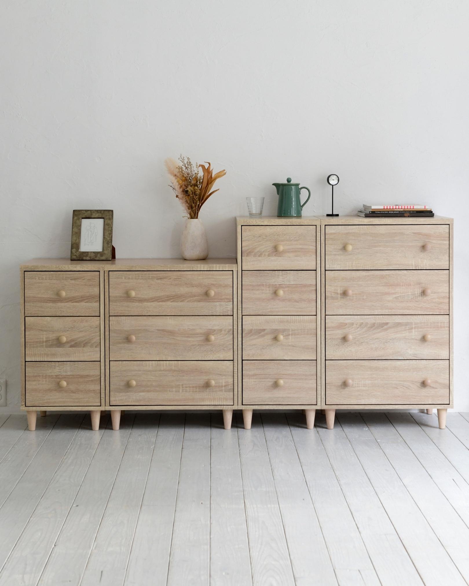 楽天市場】ホコリの入りにくい 木製 チェスト スリム 4段 幅34 奥行42