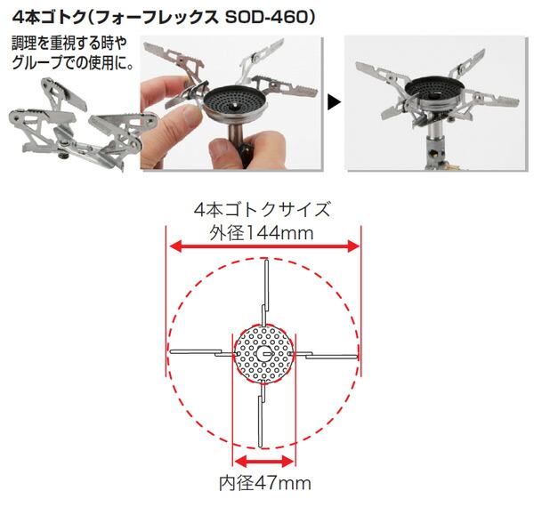 楽天市場】ウインドマスター専用ゴトク フォーフレックス(4本ゴトク