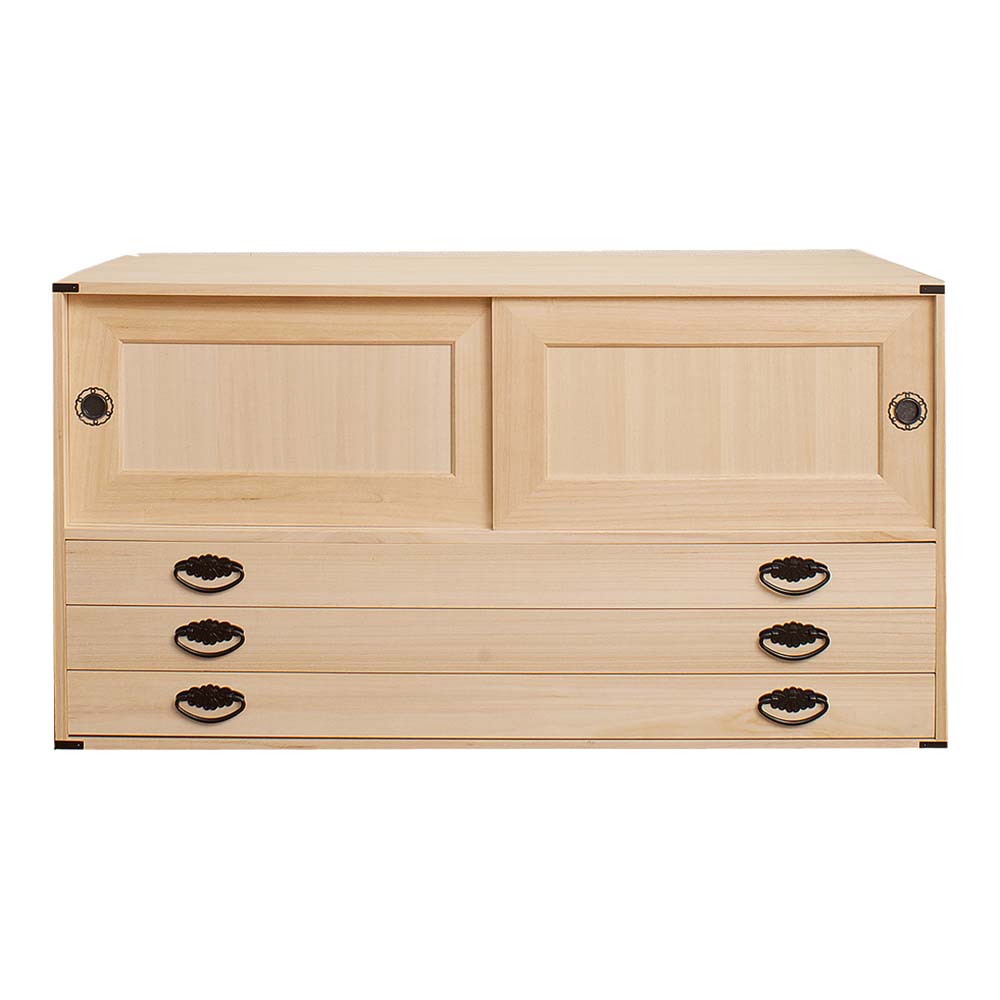 楽天市場】日本製 桐タンス引戸+引出3杯 タンス 箪笥 たんす 桐タンス