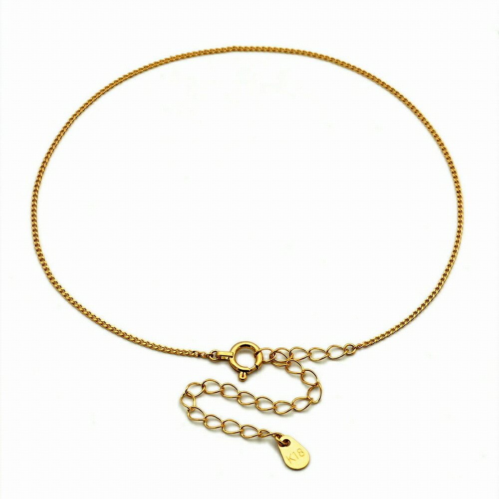 楽天市場】アンクレット チェーン 18金 イエローゴールド 2面カット