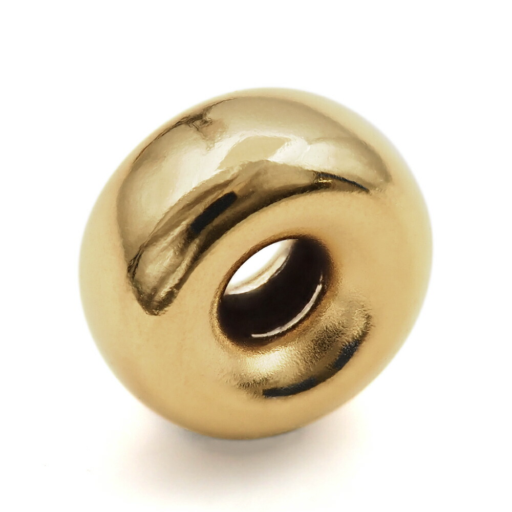 楽天市場】【1個売り】 ビーズパーツ 18金 イエローゴールド ドーナツ