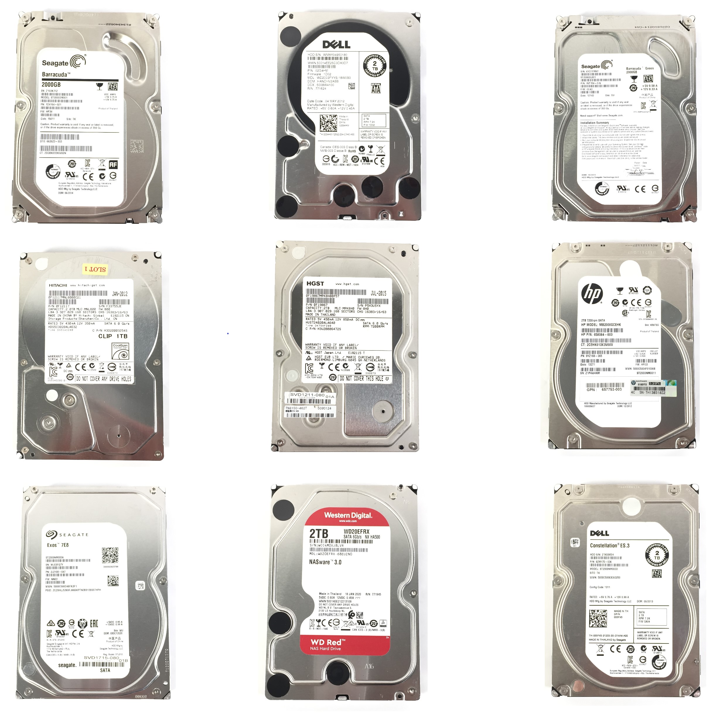 楽天市場】R093-3.5 インチ 2 TB SATA HDD 1点 HGST/SEAGATE/HPE/WD
