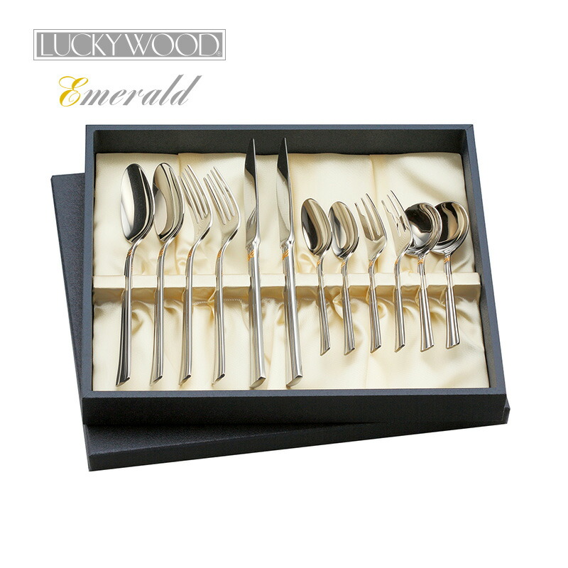 楽天市場】カトラリーセット ラッキーウッド エメラルドの通販