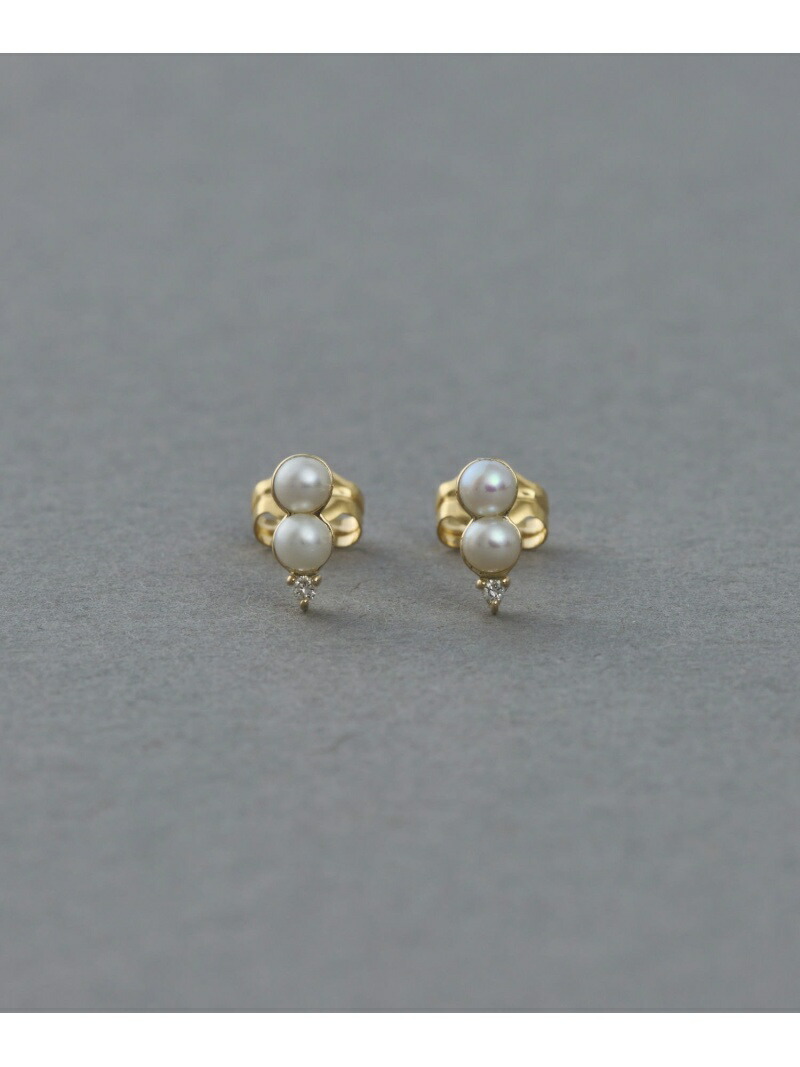 楽天市場】K10YG ダイヤモンド/パール ピアス ete エテ アクセサリー