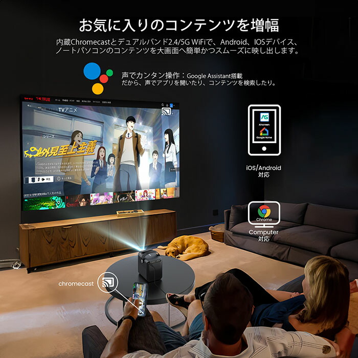 楽天市場】ETOE D2 Pro プロジェクター小型 Android TV 11 Netflix搭載