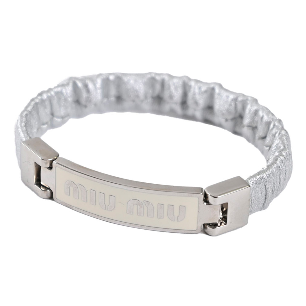 楽天市場】ミュウミュウ MIUMIU ブレスレット 5IB425 2F32 01 ARGENTO