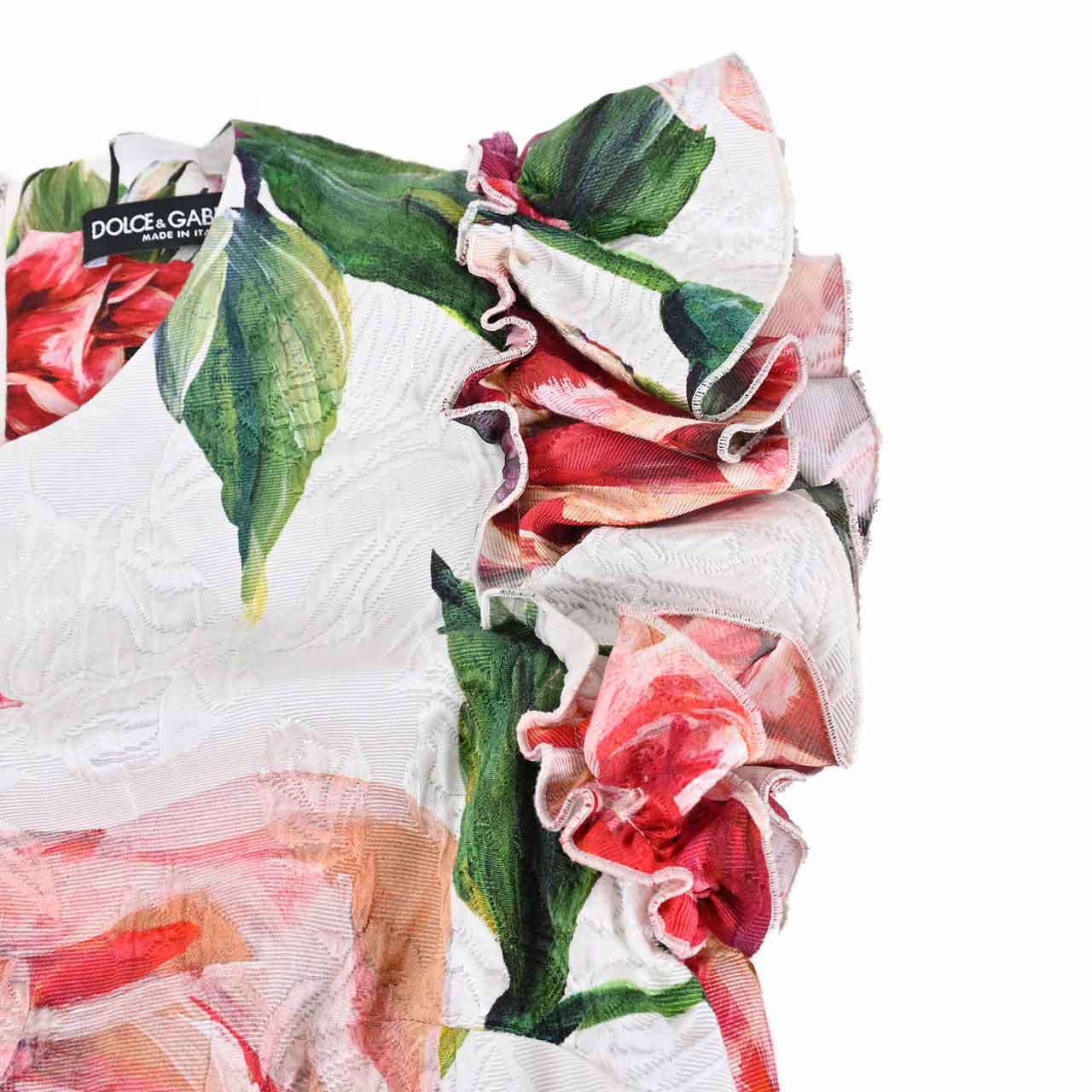 ドルチェアンドガッバーナ ノースリーブワンピース バラ 花柄 ドルチェ