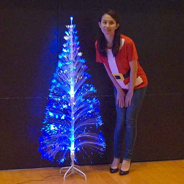楽天市場】クリスマス 装飾 クリスタルファイバーツリー H150cm/動画有