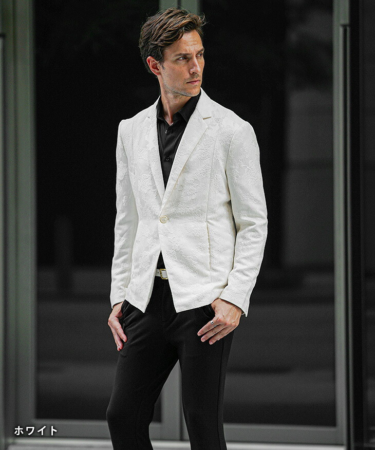 楽天市場】ジャケット メンズ 総柄 テーラードジャケット メンズ 1