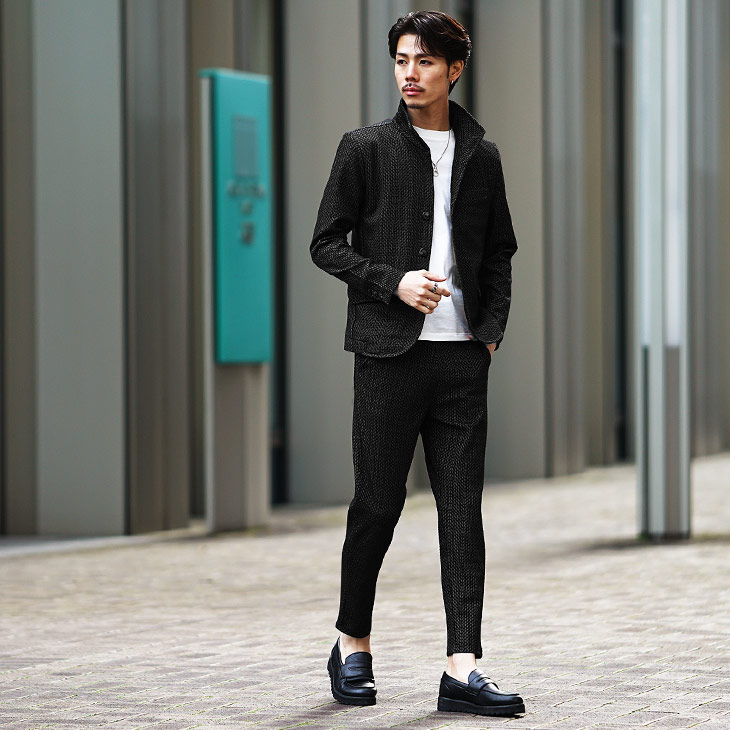 楽天市場】セットアップ メンズ ジャケット イタリアンカラー