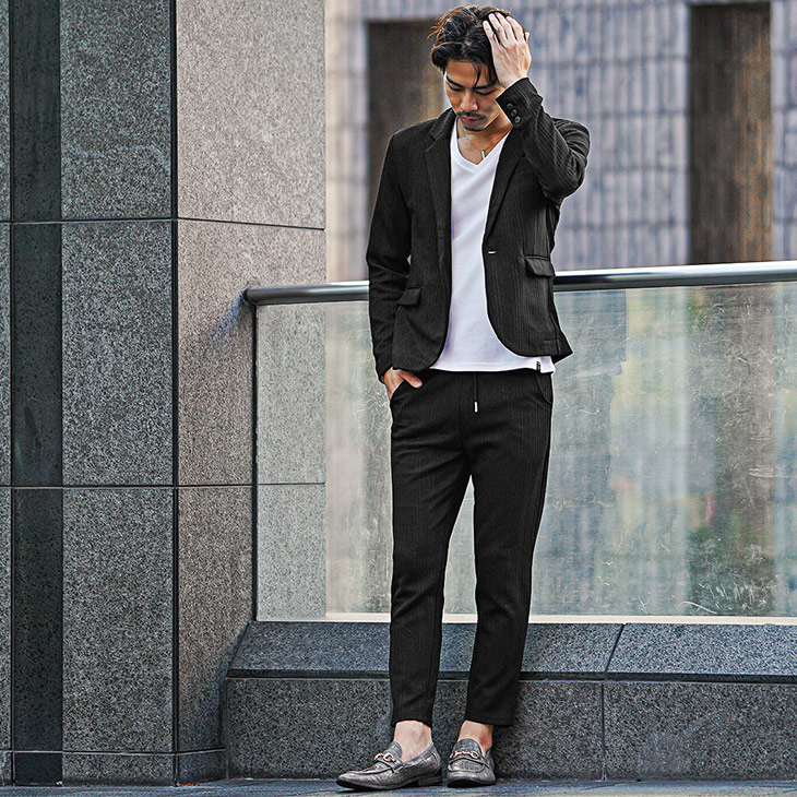 楽天市場】セットアップ 上下 メンズ ジャケット セットアップ スーツ